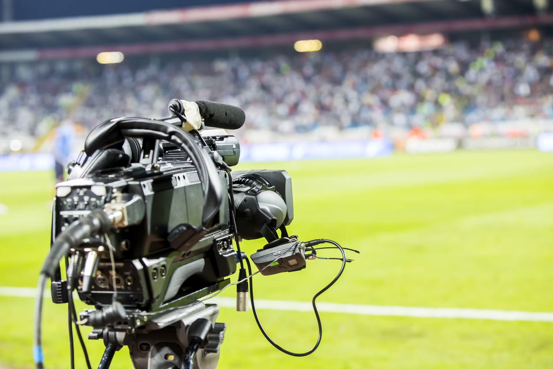 Camera on a football field